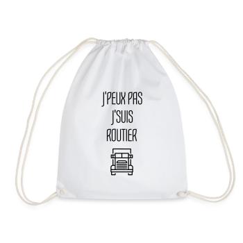 Trucker LKW Fahrer Routier Truck Camion Transport - Drawstring Bag - white - Front