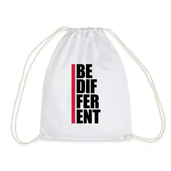 Be different Logo Design - Drawstring Bag - white - Front