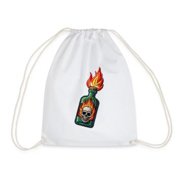 Skull Blaze - Drawstring Bag - white - Front