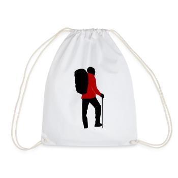 Wanderer personalisierbar - Turnbeutel - Weiß - Vorne
