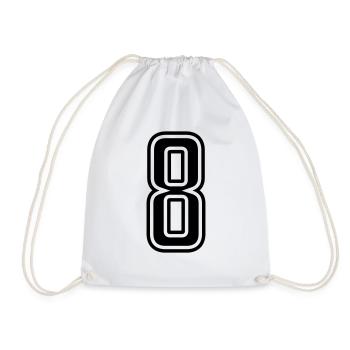 8 - Drawstring Bag - white - Front