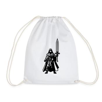 Warrior - Drawstring Bag - white - Front