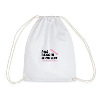 Pas besoin de cheveux avec ce corps de rêve - Sac de sport léger - blanc - Devant