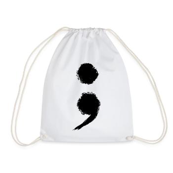 Symbole du point-virgule Santé mentale Prévention du suicide - Sac de sport léger - blanc - Devant