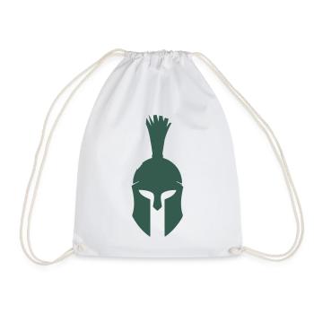 Spartanischer Helm Minimalist - Turnbeutel - Weiß - Vorne