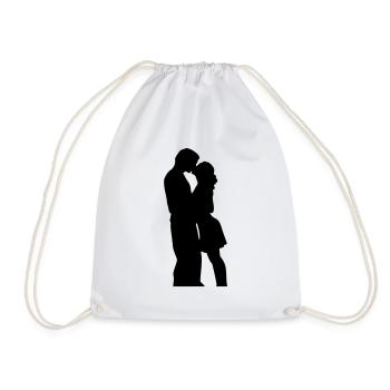 Couple amoureux baiser 17 - Sac de sport léger - blanc - Devant