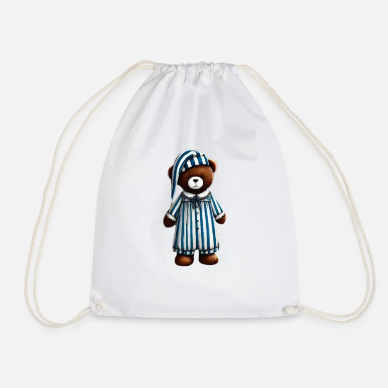 Lutka Bear - Drawstring Bag - white