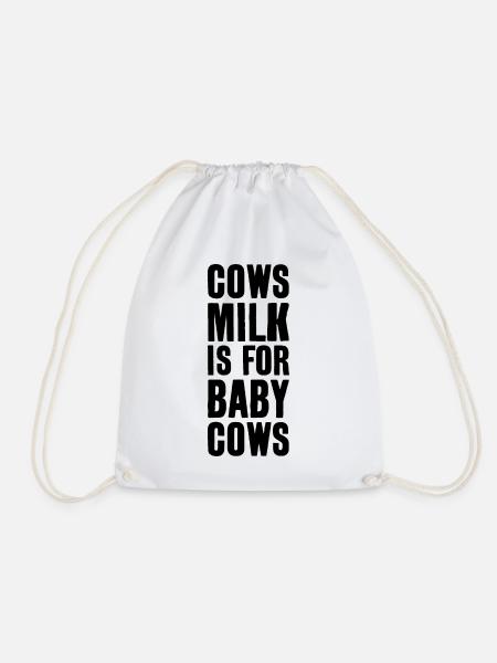 VEGAN ANIMAL RIGHTS KUHMILCH TIERSCHUTZ KÜHE - Turnbeutel - Weiß