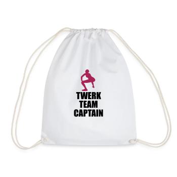 twerk lustiges team captain logo - Turnbeutel - Weiß - Vorne