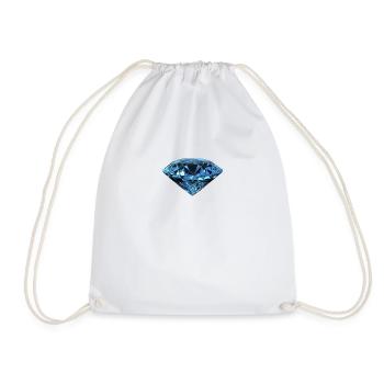 Diamond jewel mineral gem jewelry - Drawstring Bag - white - Front