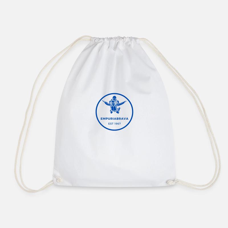Empuriabrava EST 1967 Skydiving - Drawstring Bag - white