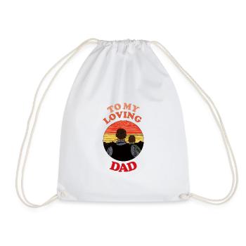 À mon père aimant, joyeuse fête des pères - Sac de sport léger - blanc - Devant