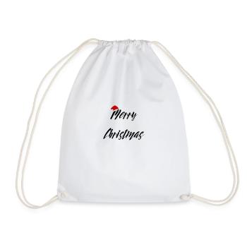 Merry Christmas Merry Christmas Saying Funny - Drawstring Bag - white - Front