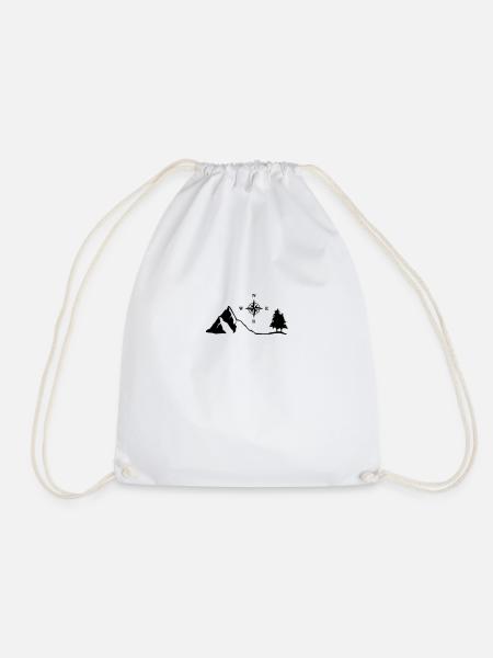Nature, Mountain, Compass - Sac de sport léger - blanc