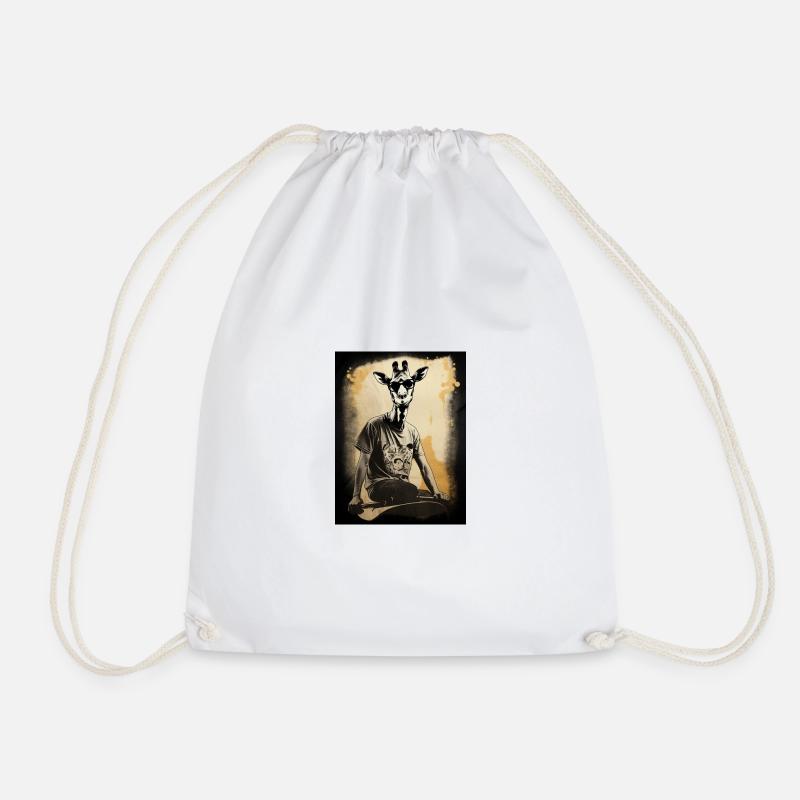Animal Style - Drawstring Bag - white