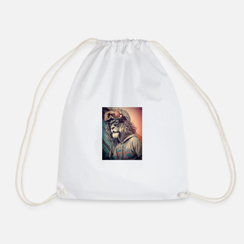 Animal Style - Drawstring Bag - white