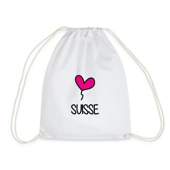 SUISSE. HUMOUR. PAYS - Sac de sport léger - blanc - Devant
