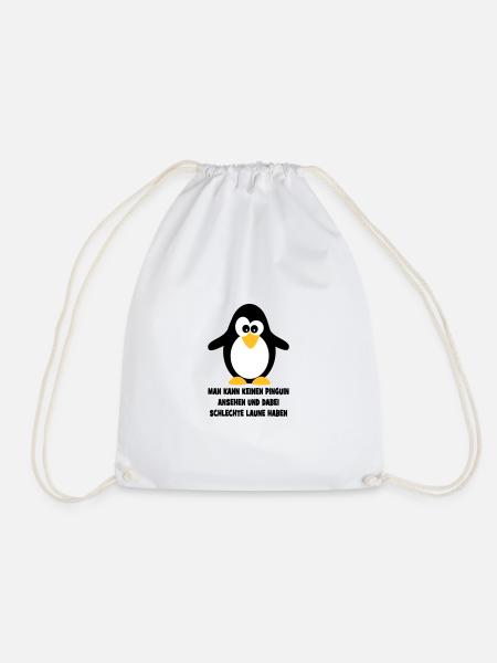Pinguin - Turnbeutel - Weiß