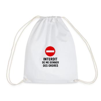 Interdit de me donner des ordres - Sac de sport léger - blanc - Devant