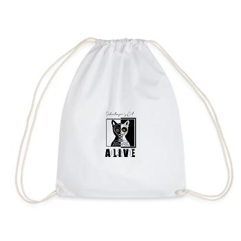 Le chat de Schrödinger mort et vivant - Sac de sport léger - blanc - Devant