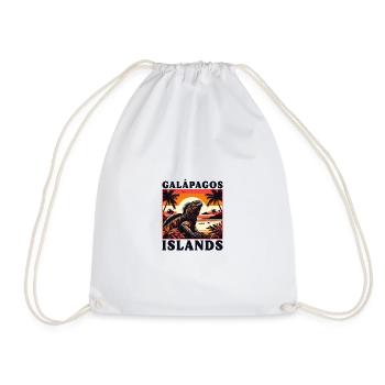 Marine Iguana Galápagos Islands - Drawstring Bag - white - Front