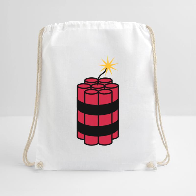 lit tnt dynamite explode explosion spre Drawstring Bag