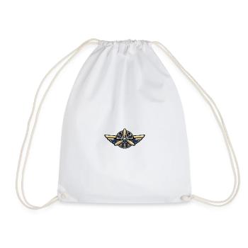 Vintage Flying Propeller Emblem - Drawstring Bag - white - Front