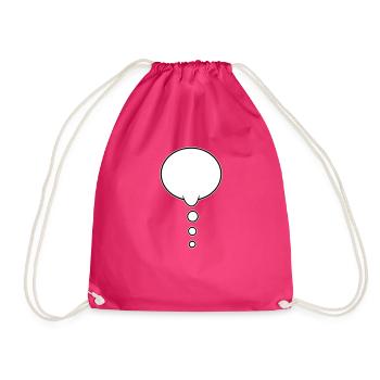 Thought Bubble Design - Drawstring Bag - fuchsia - Front