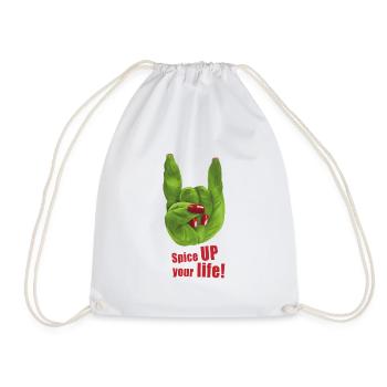 Spice UP your life - Basil - Rock 'n' Roll - Drawstring Bag - white - Front