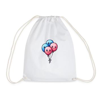 Balloons for children - Drawstring Bag - white - Front