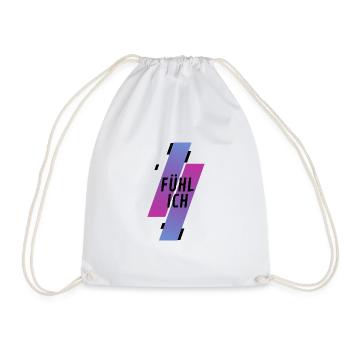 Saying, I feel. Cool pink design - Drawstring Bag - white - Front