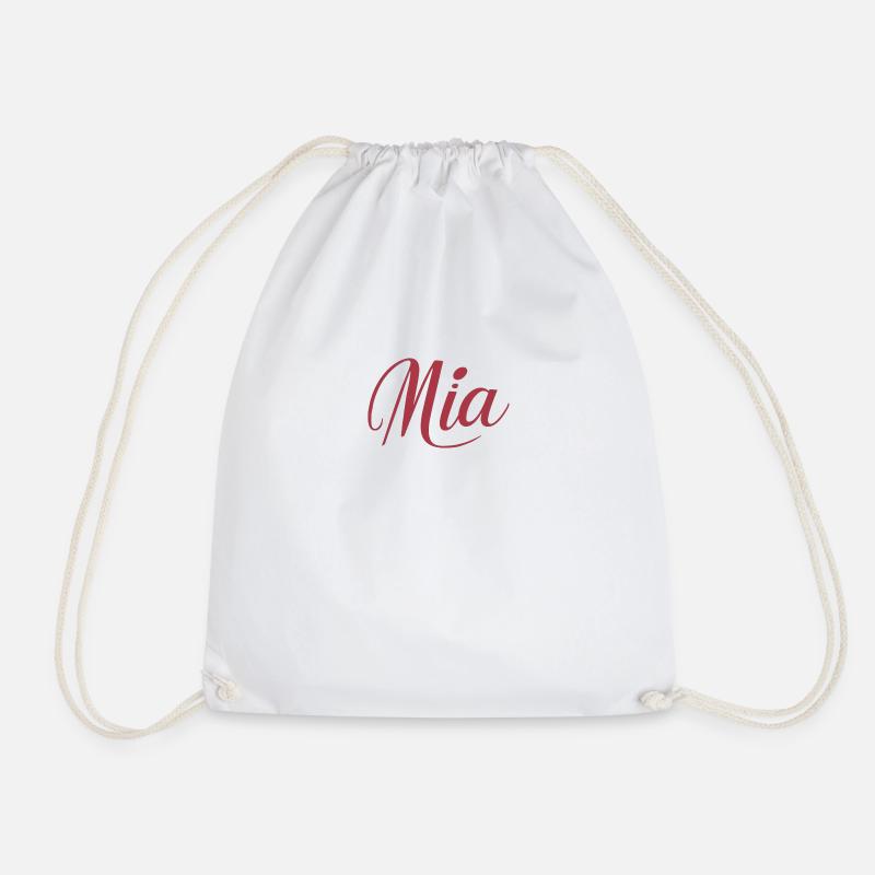 an elegant fresh Mia - Drawstring Bag - white