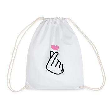 K Pop Finger Korean Pop K-Pop Snap Music Geschenk - Turnbeutel - Weiß - Vorne