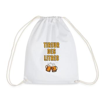 Tireur des Litres. Humour Cadeau Anniversaire Fête - Sac de sport léger - blanc - Devant