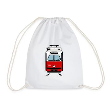 Vienna Tram E1 - Drawstring Bag - white - Front