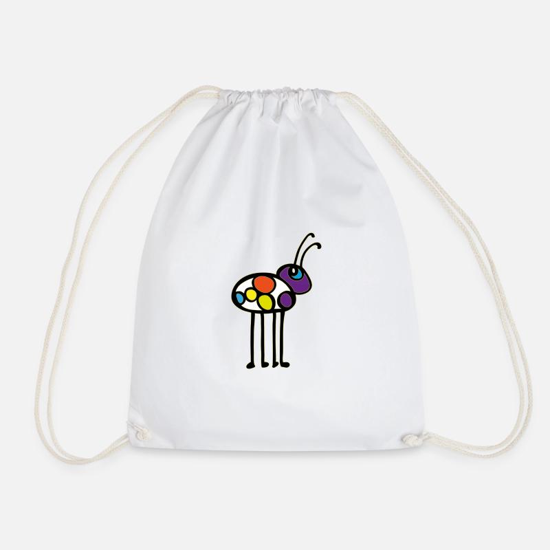 Longleg bug - Drawstring Bag - white