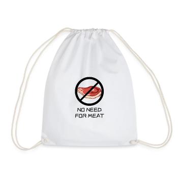 Pas besoin de viande - il n’est pas nécessaire que ce soit de la viande - Sac de sport léger - blanc - Devant