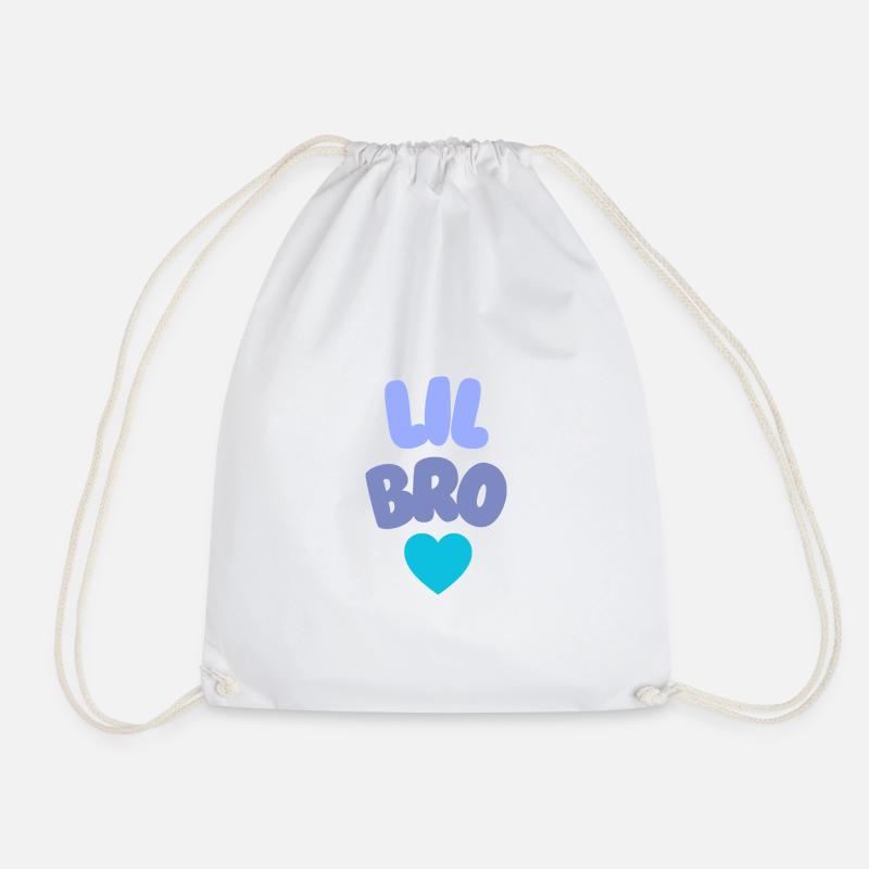 Lil Bro Love - Drawstring Bag - white