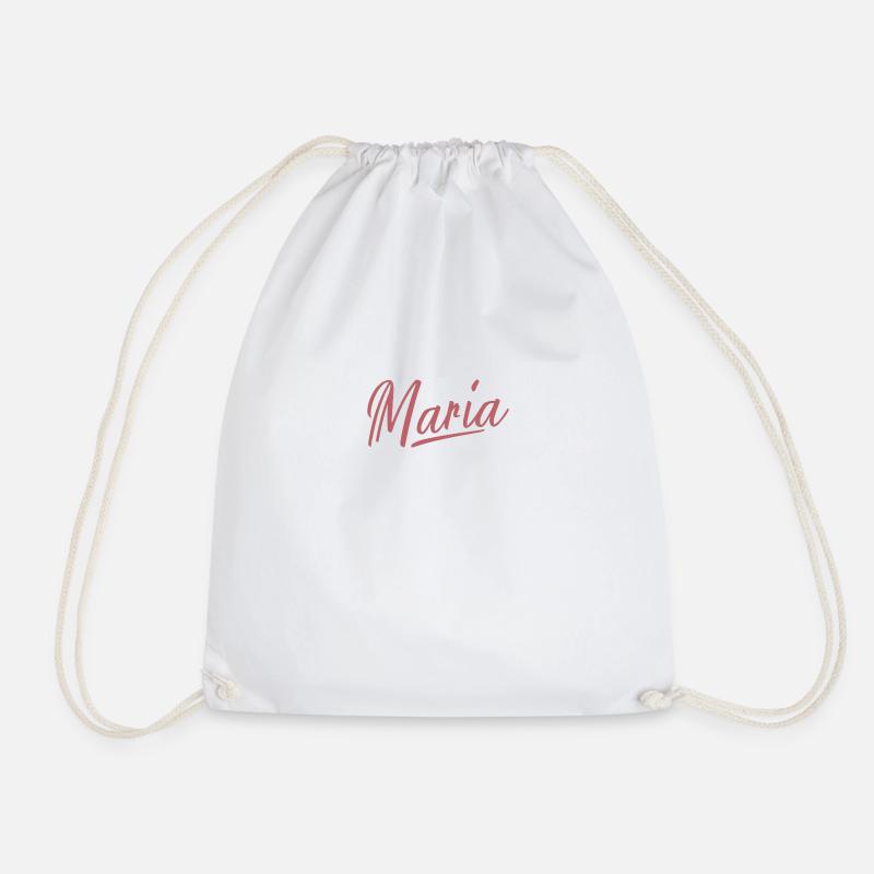 Elegant Maria - Drawstring Bag - white