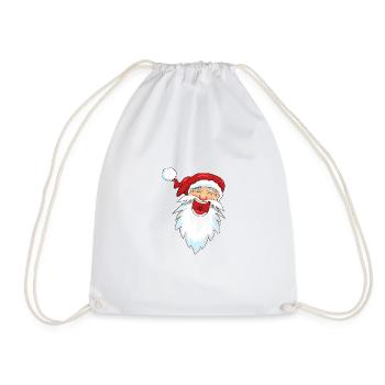 santa claus - Drawstring Bag - white - Front