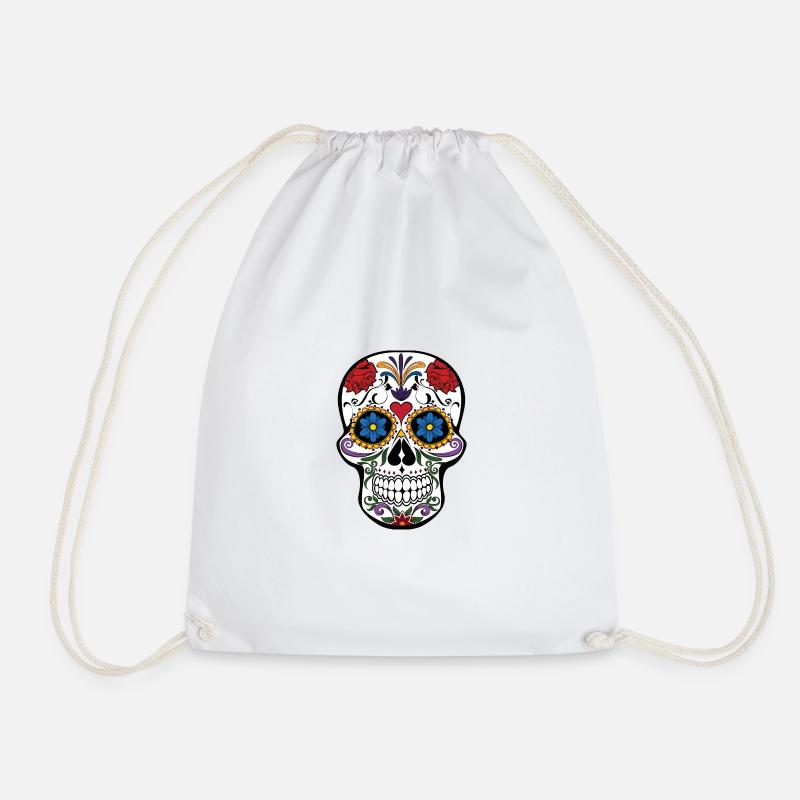 Totenkopf "Mexico" - Turnbeutel - Weiß