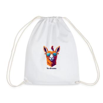 Retro Lama Vibes - Turnbeutel - Weiß - Vorne