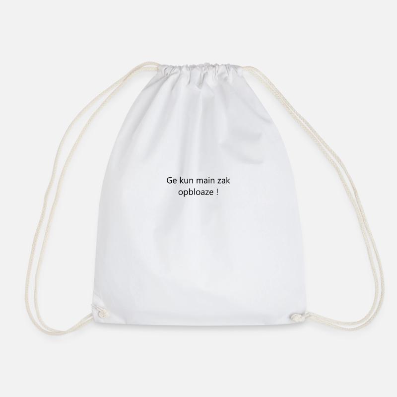 pocket - Drawstring Bag - white