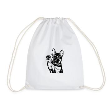 Schäferhund - Turnbeutel - Weiß - Vorne