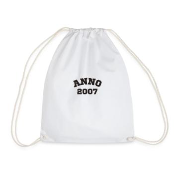 Anno 2007 Birthday Year of birth - Drawstring Bag - white - Front