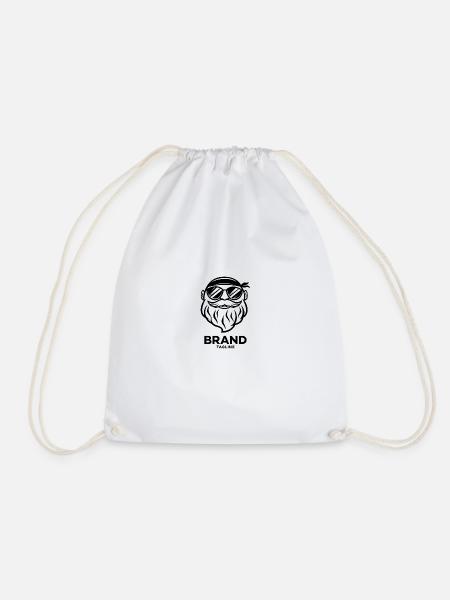 Brand Tagline - Drawstring Bag - white