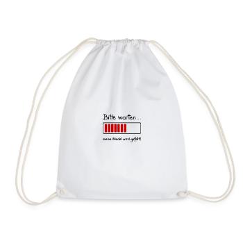 My diaper gets filled! - Drawstring Bag - white - Front