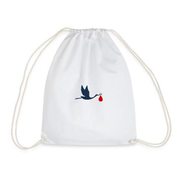 Stork Bring Baby - Drawstring Bag - white - Front