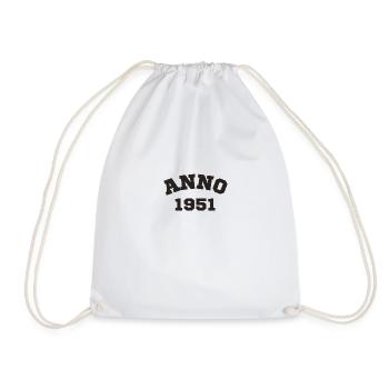 Anno 1951 Birthday Year of birth - Drawstring Bag - white - Front