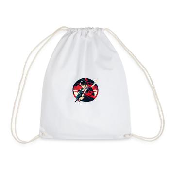 Samurai - Drawstring Bag - white - Front